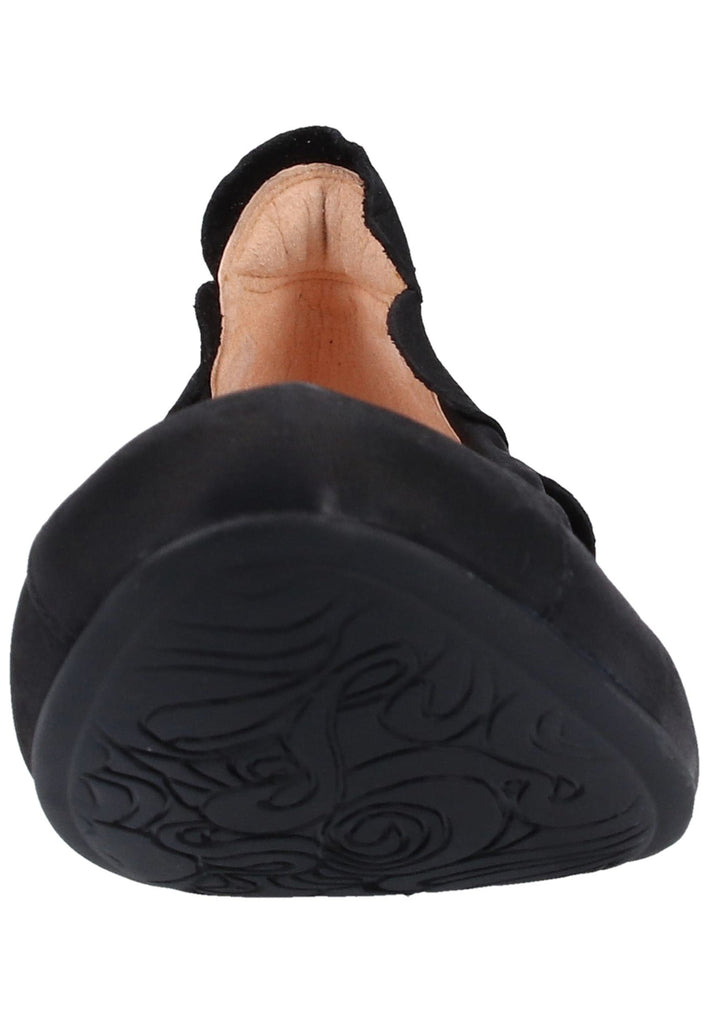 Think! Ballerinas Nubukleder Schwarz - surf4shoes