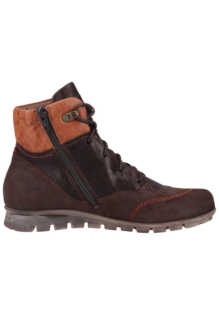 Think! Stiefelette Veloursleder Espresso - surf4shoes