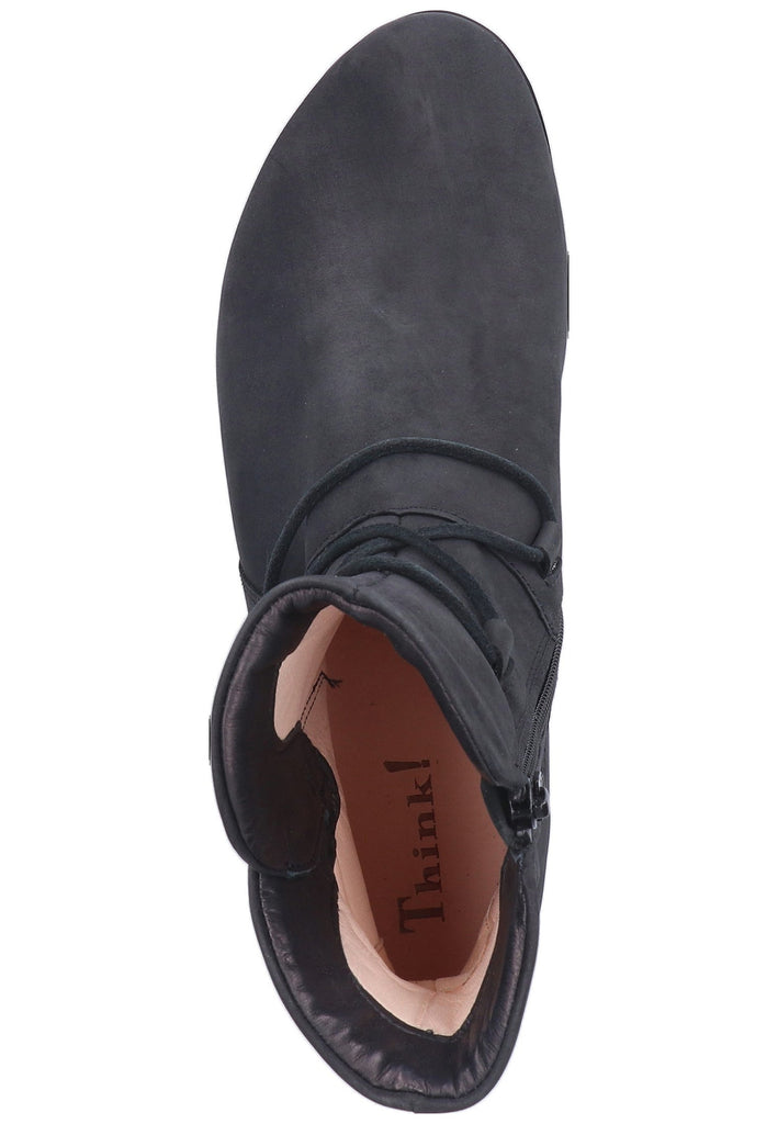 Think! Stiefelette Nubukleder Schwarz - surf4shoes