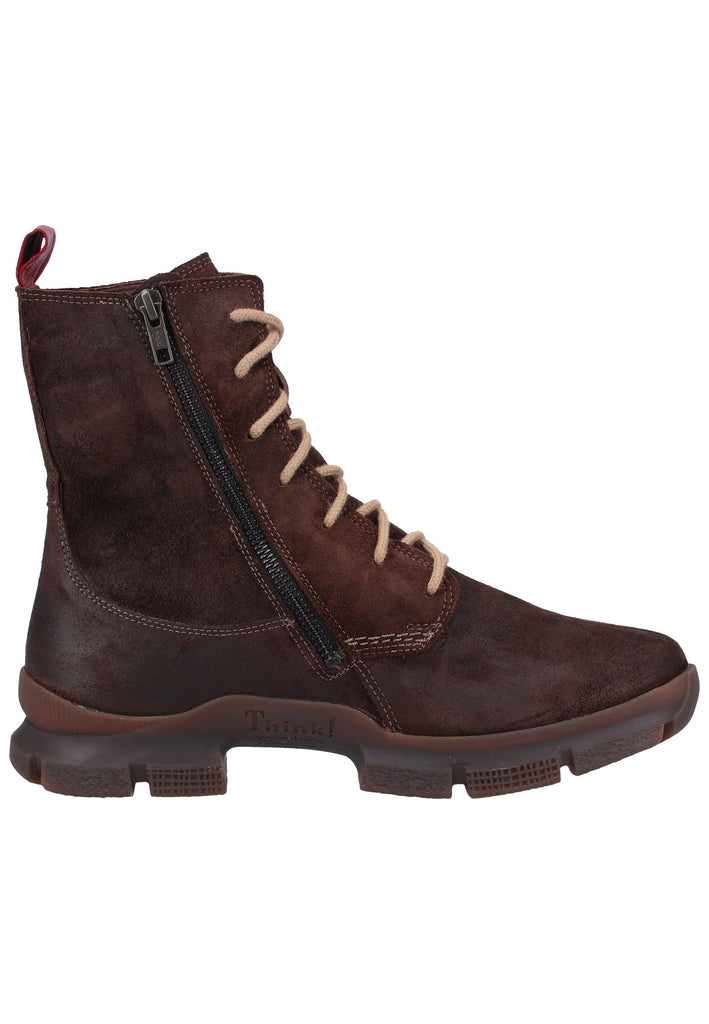 Think! Stiefelette Veloursleder Espresso - surf4shoes