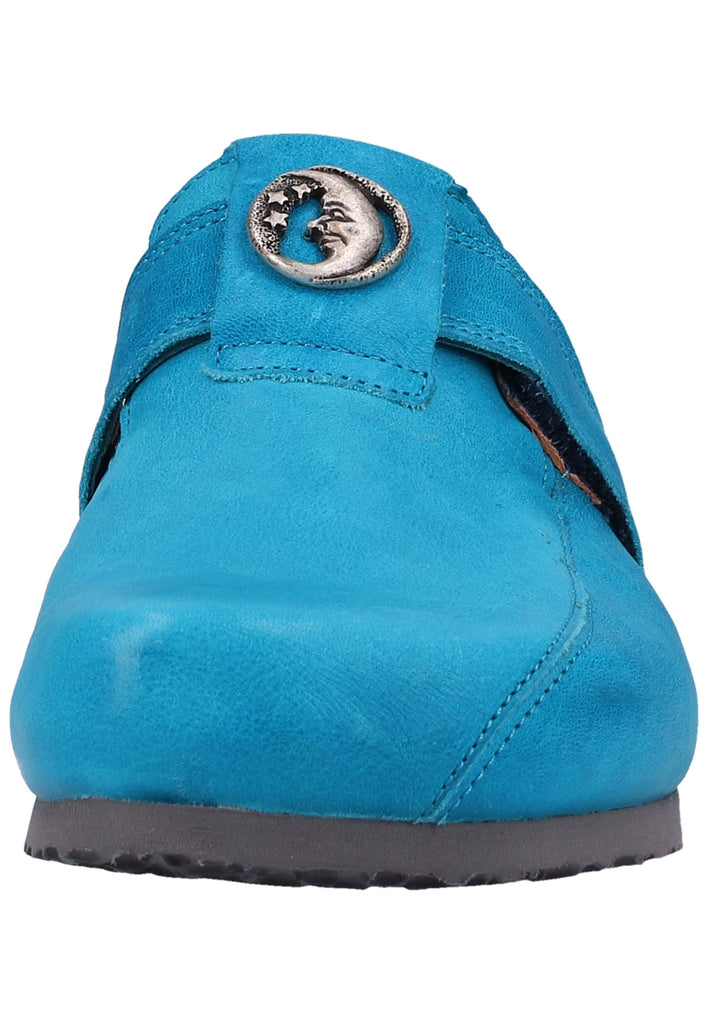 Think! Clogs Leder Hellblau - surf4shoes