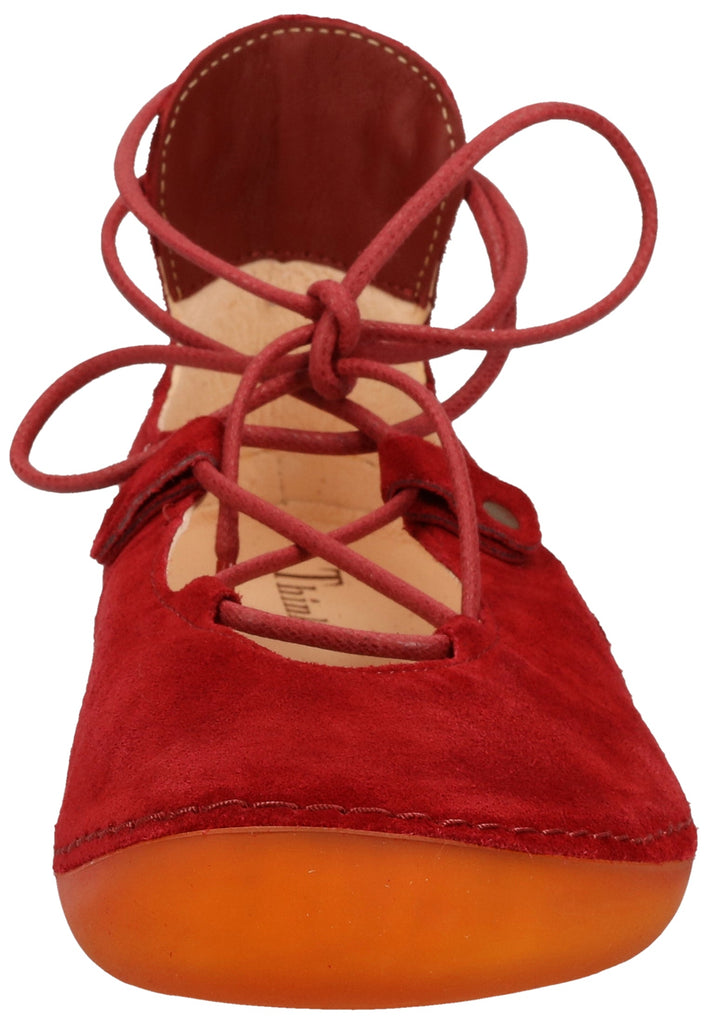 Think! Halbschuhe Veloursleder Rot - surf4shoes