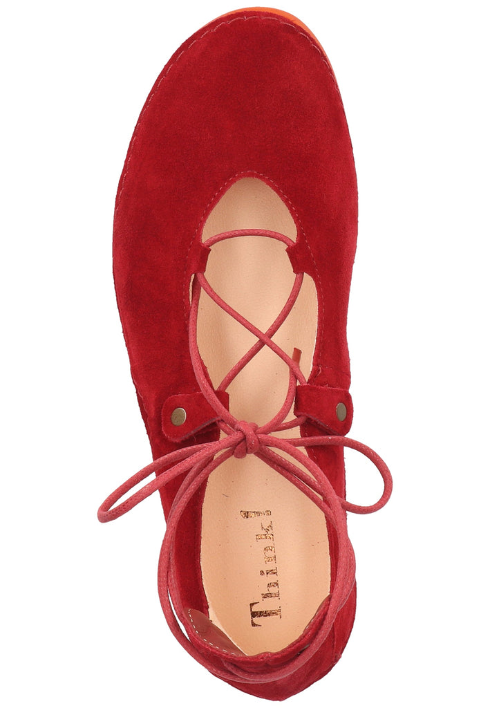 Think! Halbschuhe Veloursleder Rot - surf4shoes