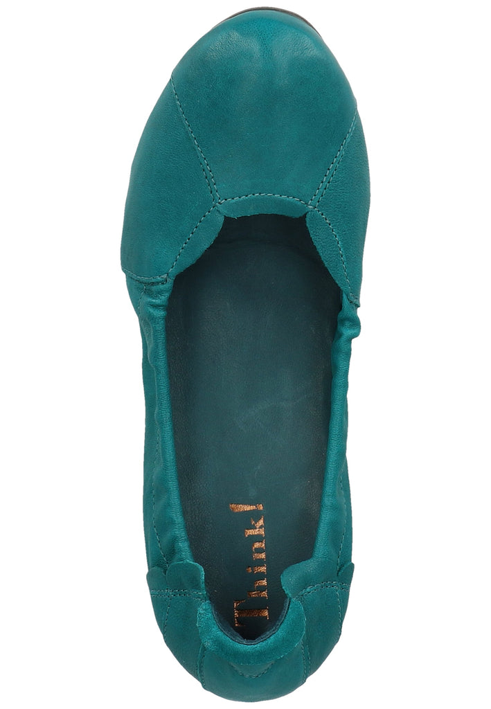 Think! Ballerinas Leder Türkis - surf4shoes