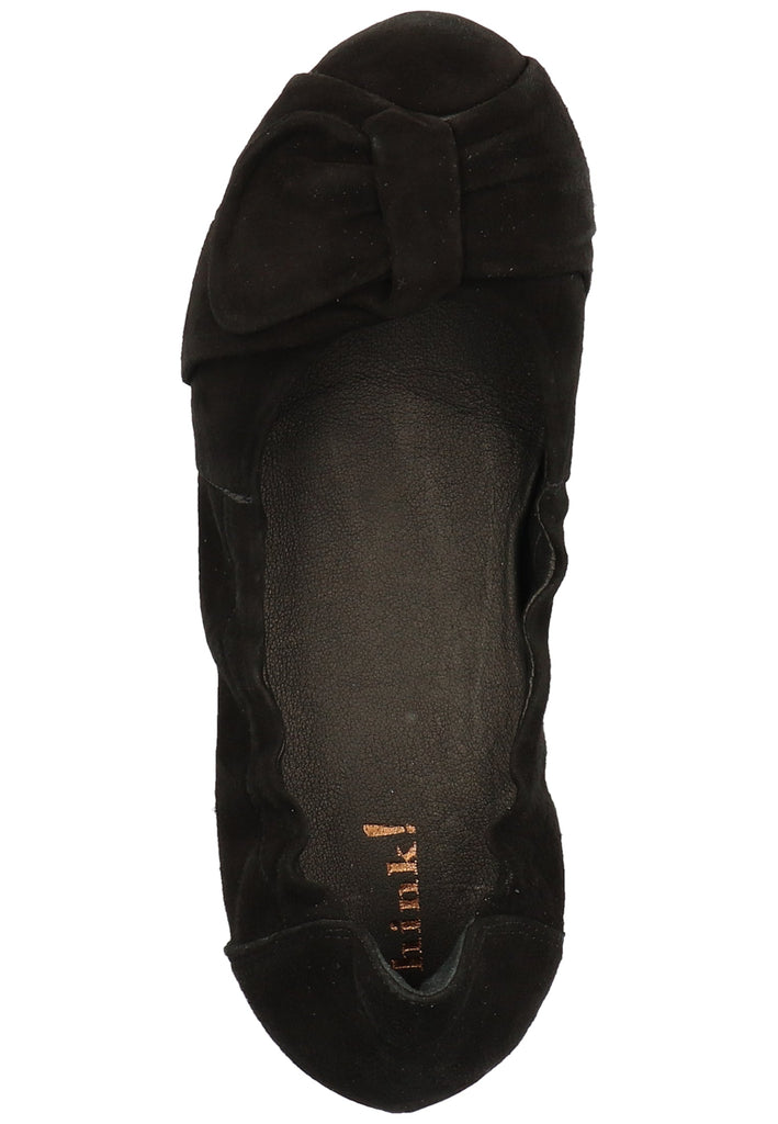 Think! Ballerinas Nubukleder Schwarz - surf4shoes