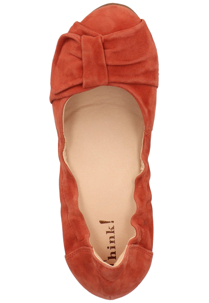 Think! Ballerinas Nubukleder Rot - surf4shoes