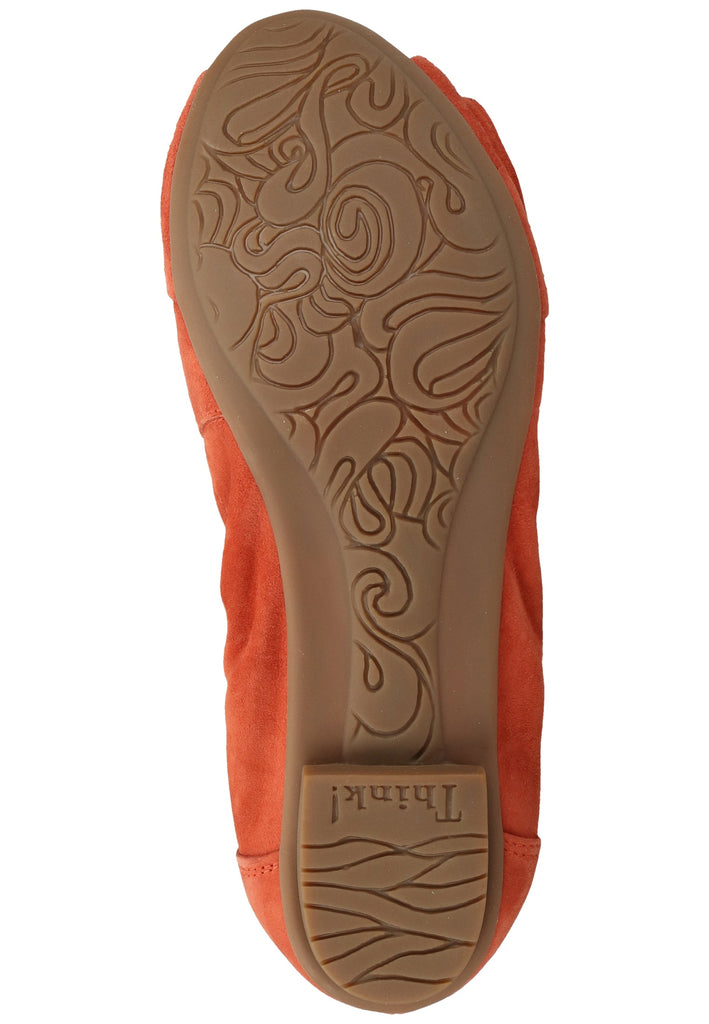 Think! Ballerinas Nubukleder Rot - surf4shoes