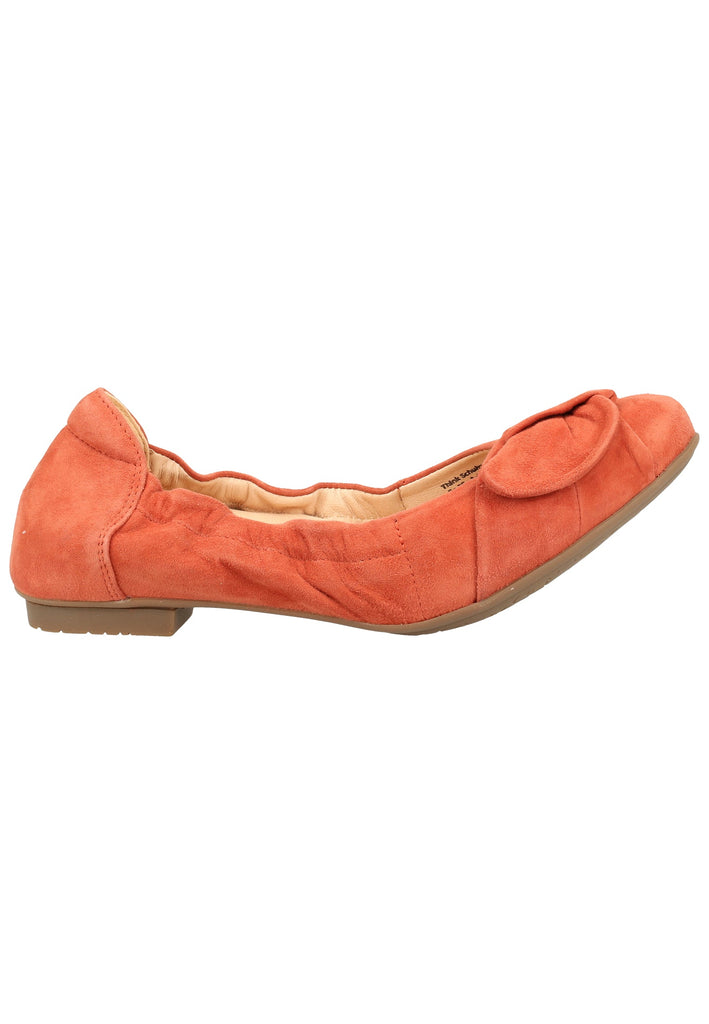 Think! Ballerinas Nubukleder Rot - surf4shoes