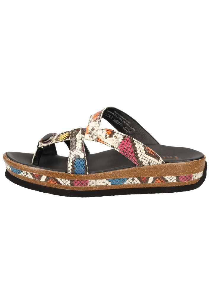 Think! Pantoletten Leder Multicolor - surf4shoes