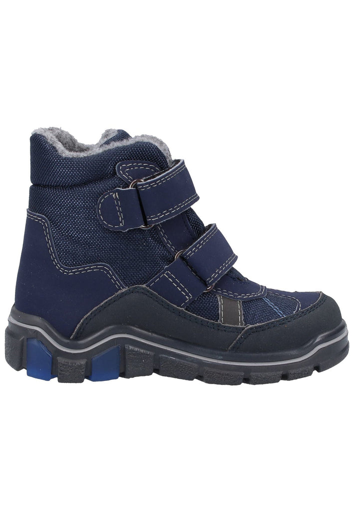 Ricosta Stiefel Lederimitat/Textil Blau/Schwarz Warmfutter - surf4shoes