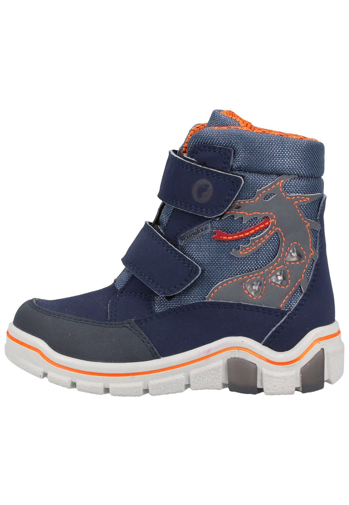 Ricosta Stiefel Lederimitat/Textil Dunkelblau Warmfutter - surf4shoes