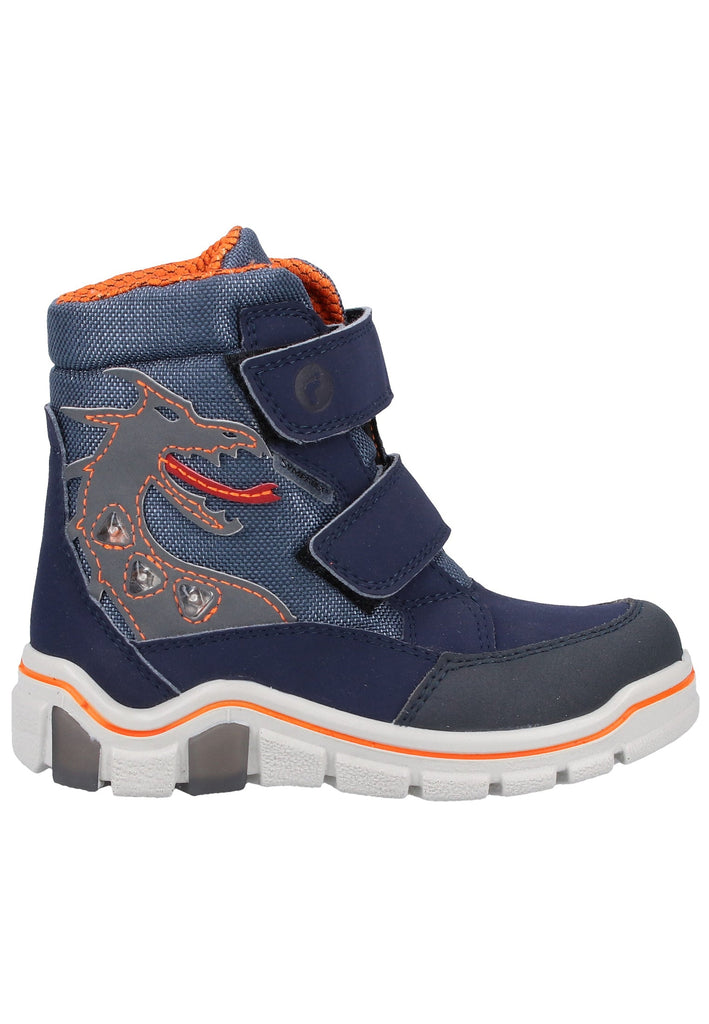 Ricosta Stiefel Lederimitat/Textil Dunkelblau Warmfutter - surf4shoes