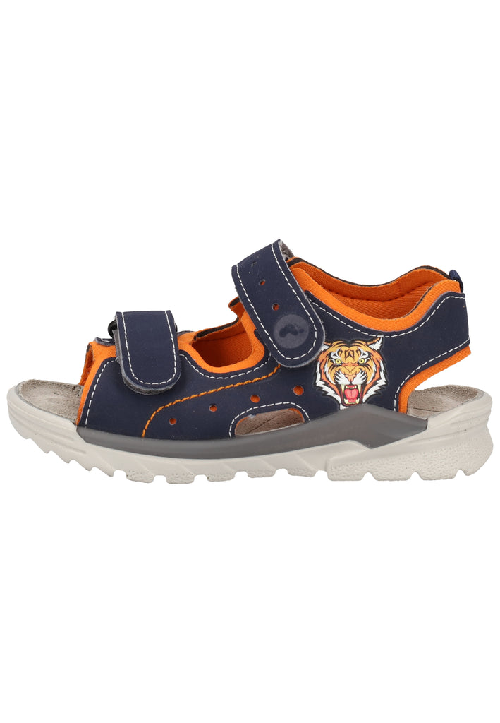 Ricosta Sandalen Lederimitat/Textil Blau/Orange - surf4shoes