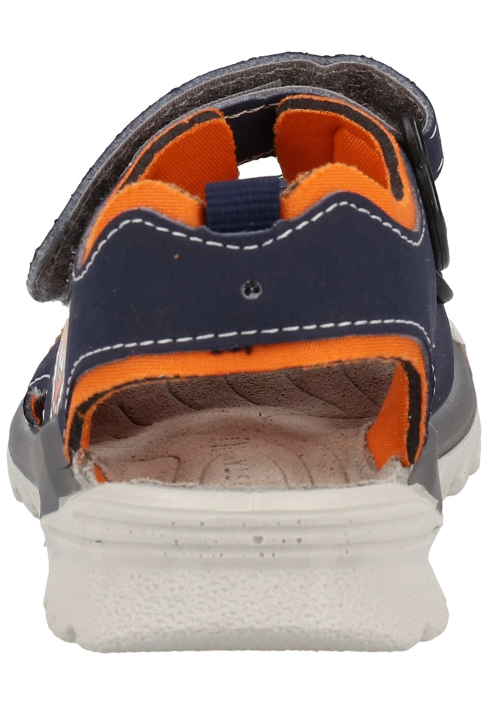 Ricosta Sandalen Lederimitat/Textil Blau/Orange - surf4shoes