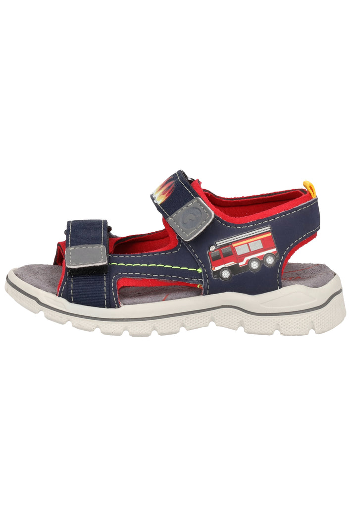 Ricosta Sandalen Lederimitat/Textil Blau/Rot - surf4shoes
