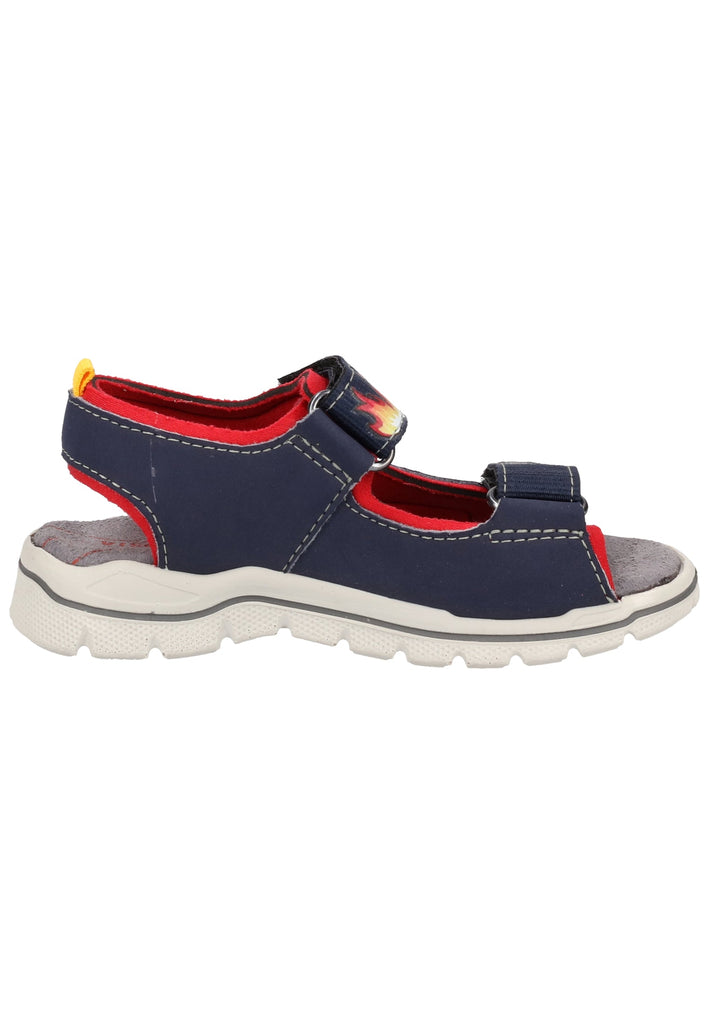 Ricosta Sandalen Lederimitat/Textil Blau/Rot - surf4shoes