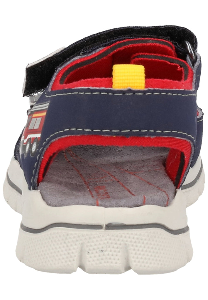 Ricosta Sandalen Lederimitat/Textil Blau/Rot - surf4shoes