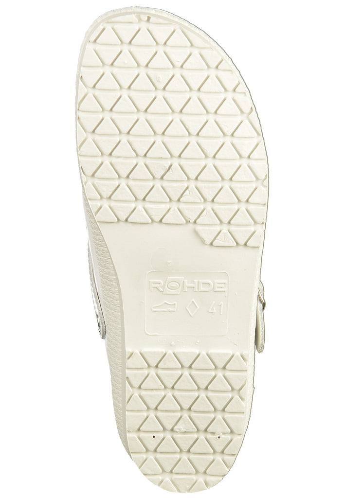 Rohde Pantoletten Leder Weiß - surf4shoes