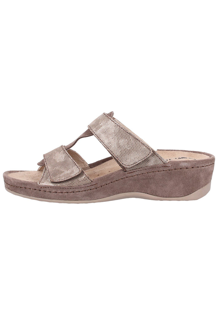 Rohde Pantoletten Veloursleder Braun - surf4shoes