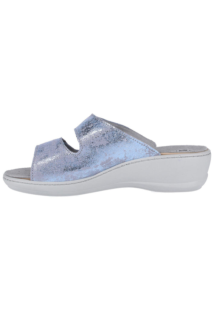 Rohde Pantoletten Veloursleder Blau - surf4shoes
