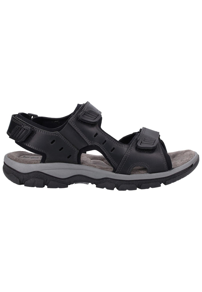 Rohde Sandalen Nubukleder Schwarz - surf4shoes