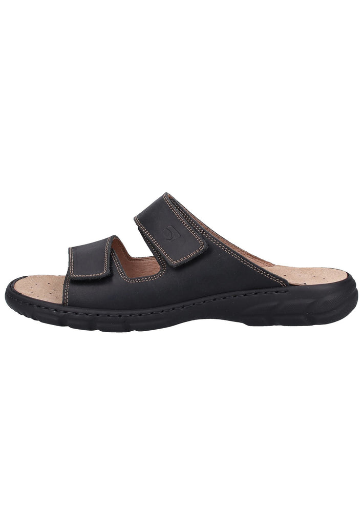 Rohde Pantoletten Nubukleder Schwarz - surf4shoes