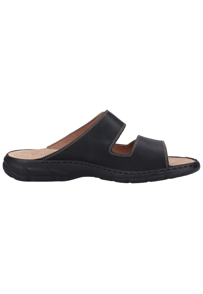 Rohde Pantoletten Nubukleder Schwarz - surf4shoes