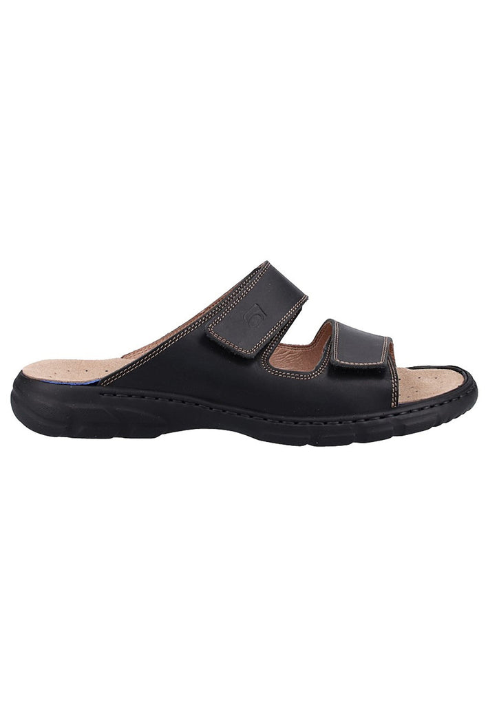 Rohde Pantoletten Nubukleder Schwarz - surf4shoes