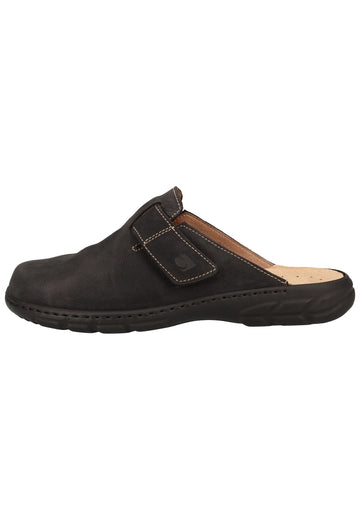 Rohde Hausschuhe Nubukleder Schwarz - surf4shoes