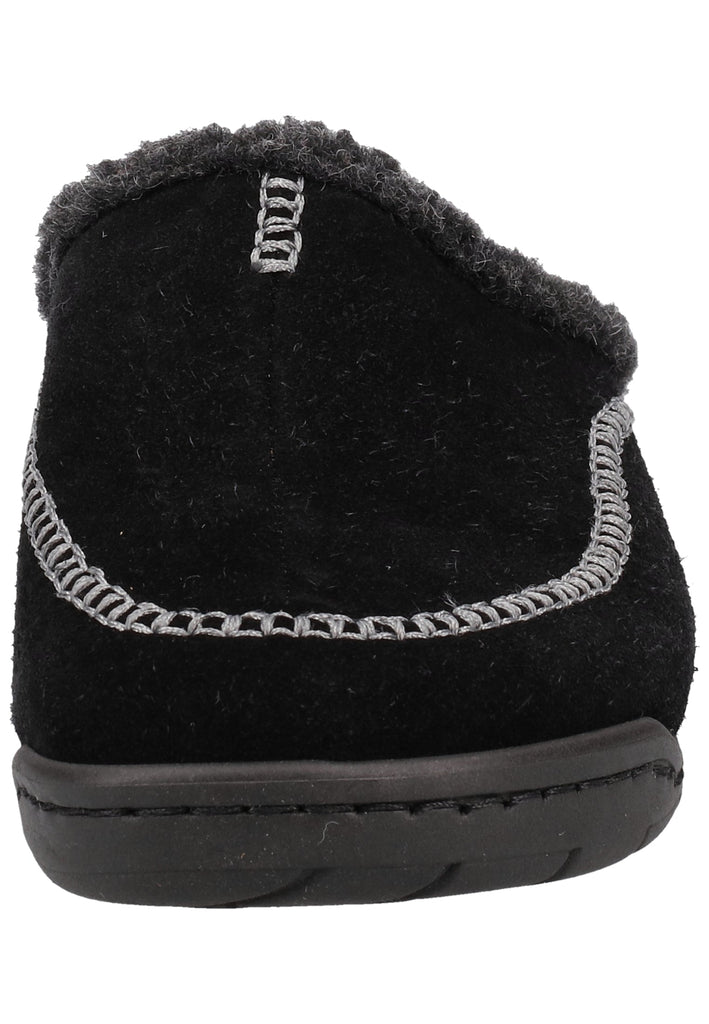 Rohde Hausschuhe Veloursleder Schwarz Warmfutter - surf4shoes