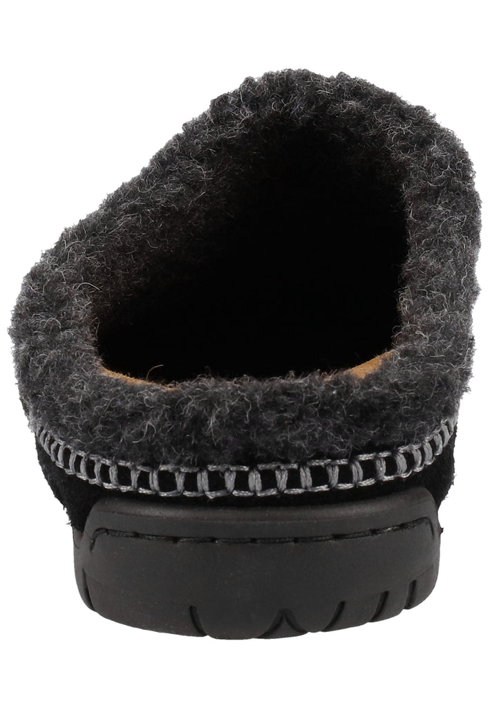 Rohde Hausschuhe Veloursleder Schwarz Warmfutter - surf4shoes