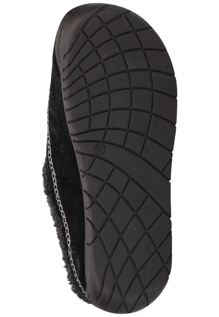 Rohde Hausschuhe Veloursleder Schwarz Warmfutter - surf4shoes