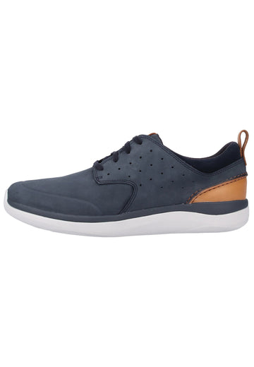 Clarks Halbschuhe Nubukleder Navy - surf4shoes
