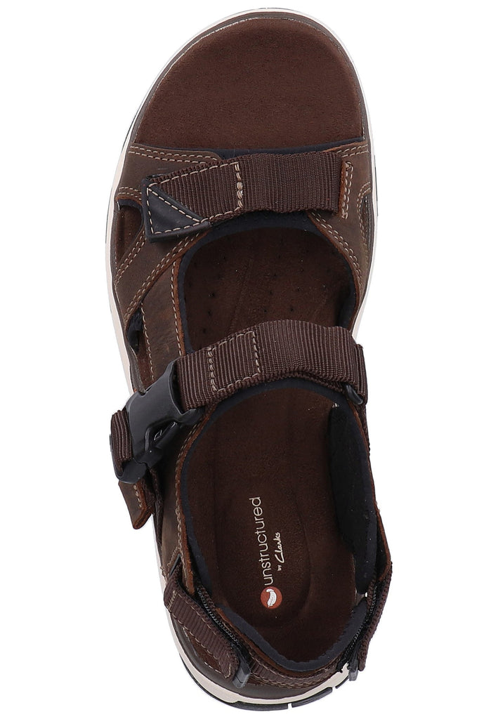 Clarks Sandalen Nubukleder Oliv - surf4shoes