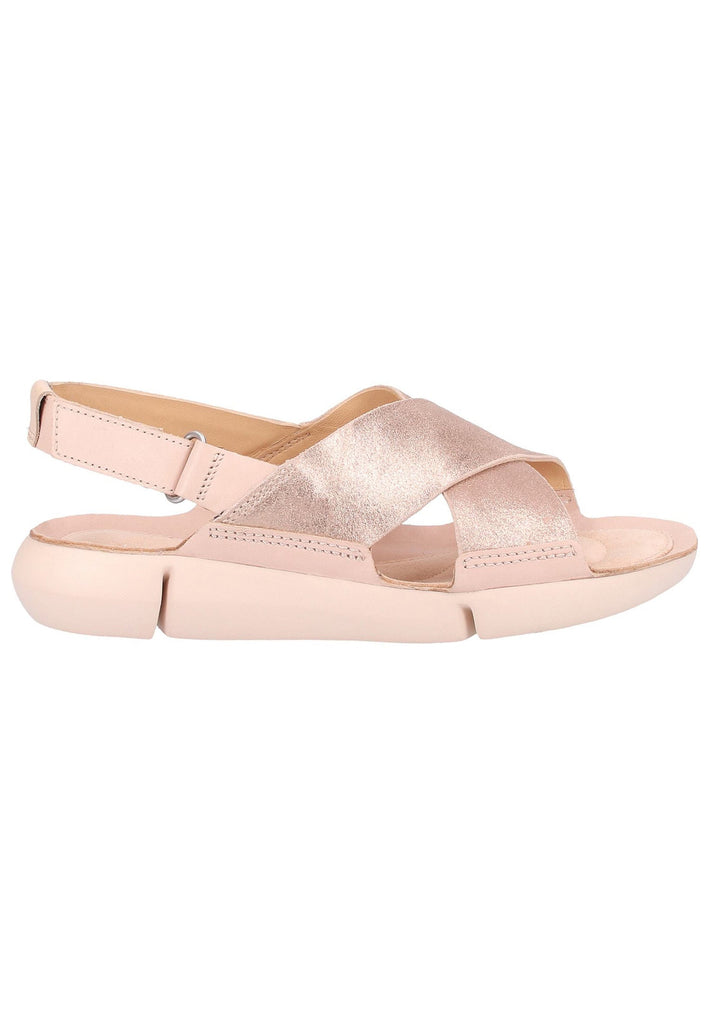 Clarks Sandalen Veloursleder Nude - surf4shoes