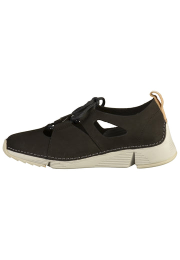 Clarks Sneaker Nubukleder Schwarz - surf4shoes