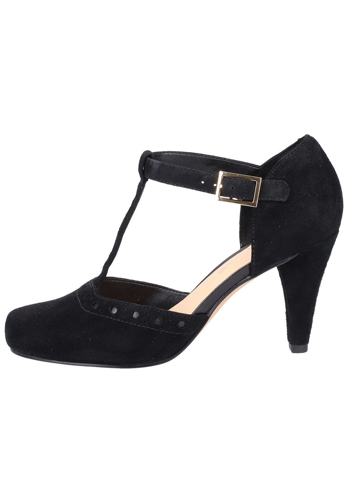 Clarks Pumps Veloursleder Schwarz - surf4shoes