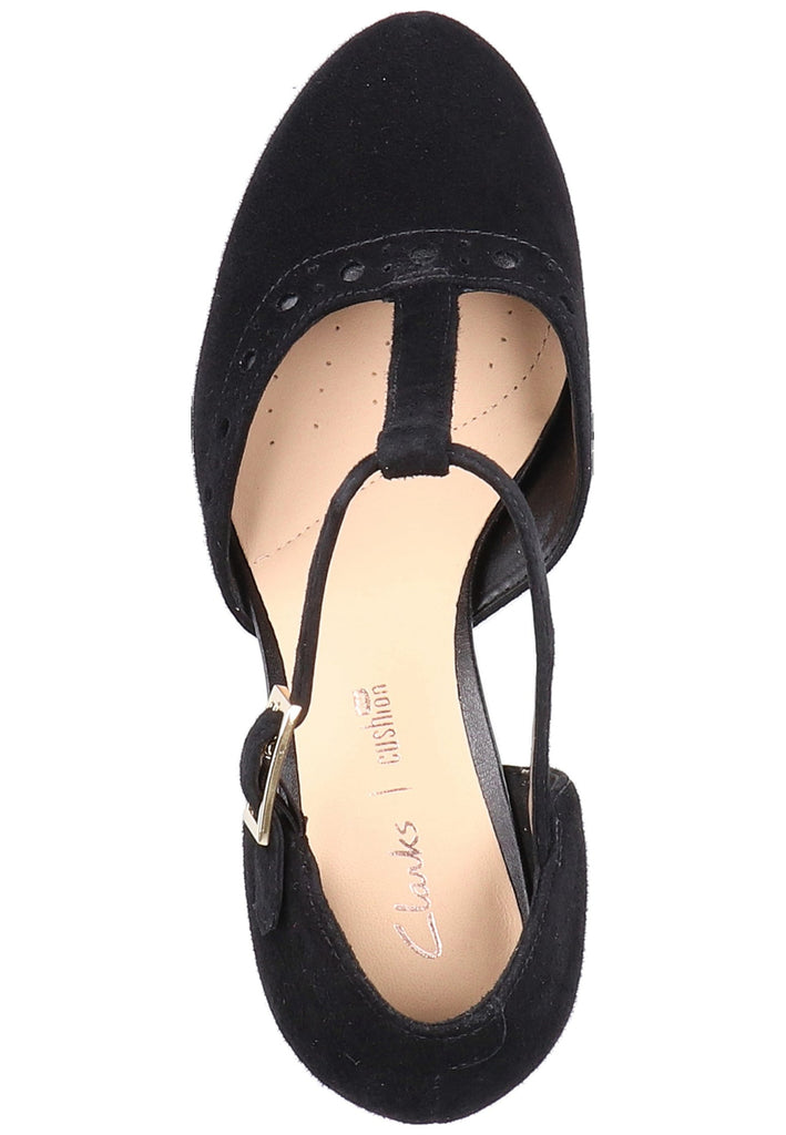 Clarks Pumps Veloursleder Schwarz - surf4shoes