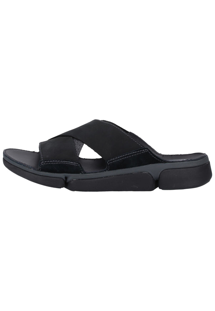 Clarks Pantoletten Leder Schwarz - surf4shoes