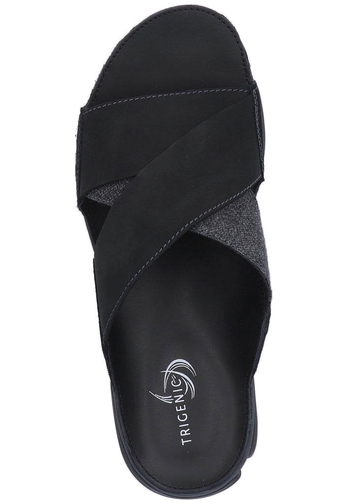 Clarks Pantoletten Leder Schwarz - surf4shoes