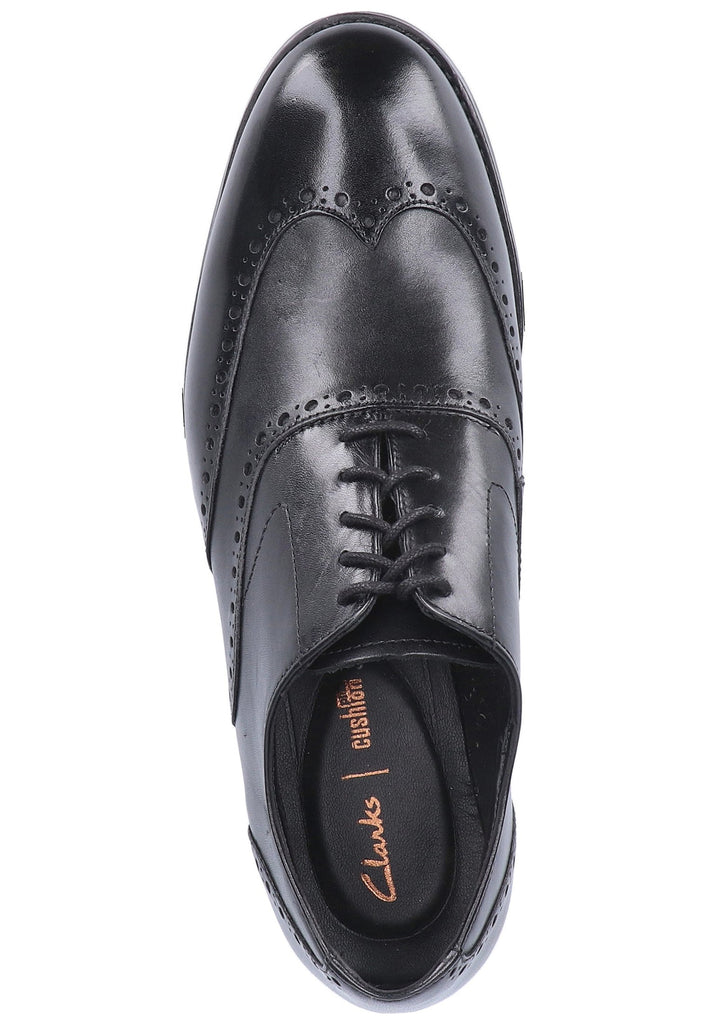 Clarks Businessschuhe Leder Schwarz - surf4shoes