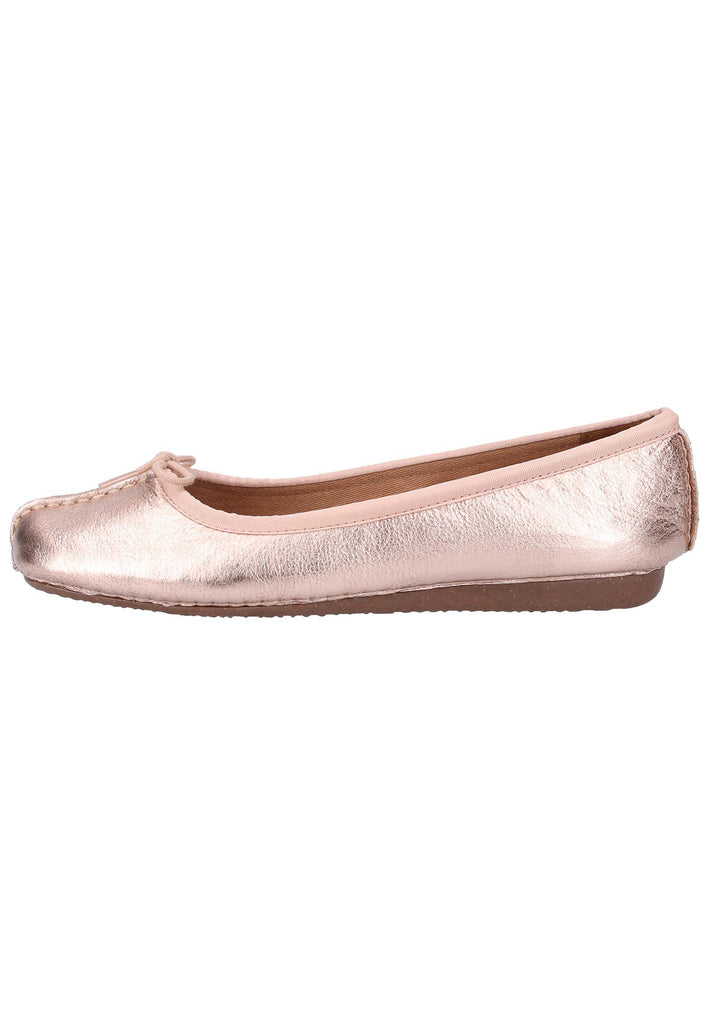 Clarks Ballerinas Leder Rosegold - surf4shoes