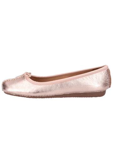 Clarks Ballerinas Leder Rosegold - surf4shoes