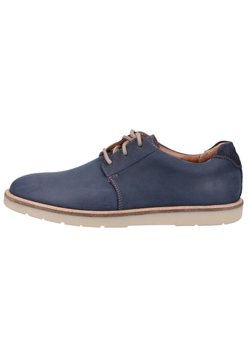 Clarks Halbschuhe Leder Navy - surf4shoes