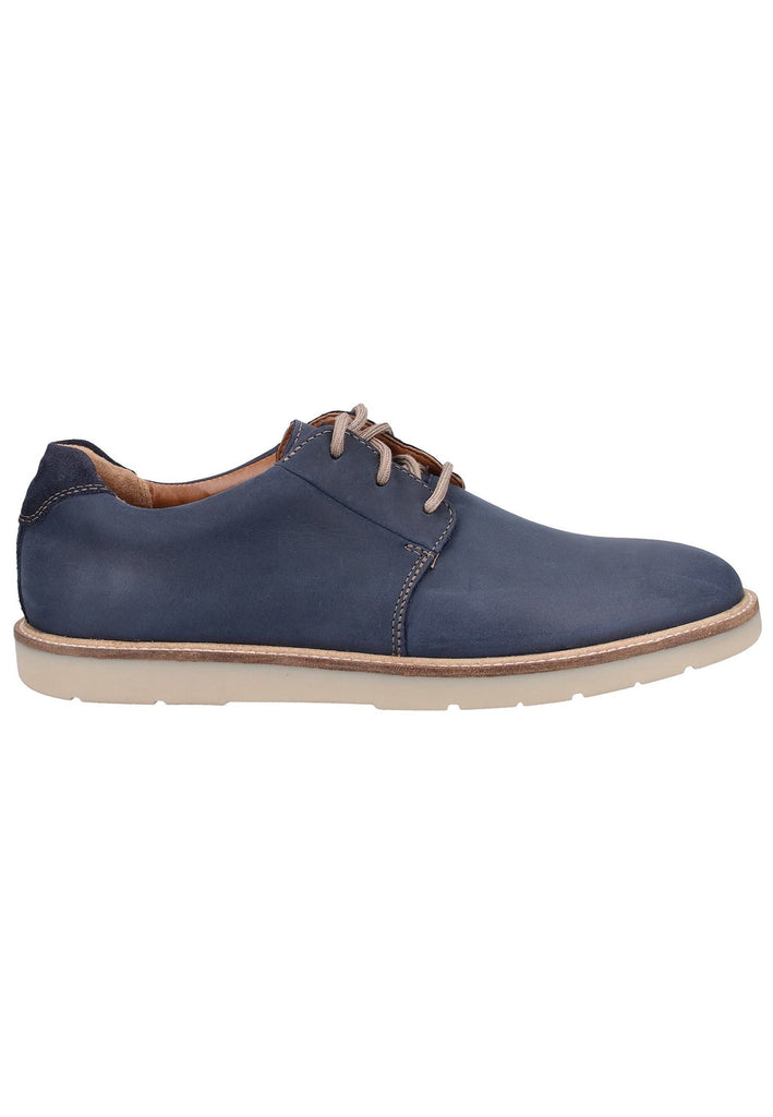 Clarks Halbschuhe Leder Navy - surf4shoes