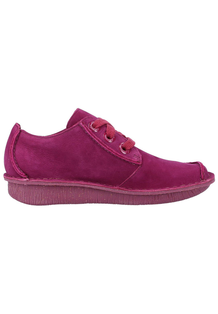 Clarks Halbschuhe Nubukleder Raspberry - surf4shoes