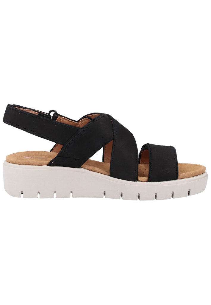 Clarks Sandalen Nubuk / Naturleder Schwarz - surf4shoes