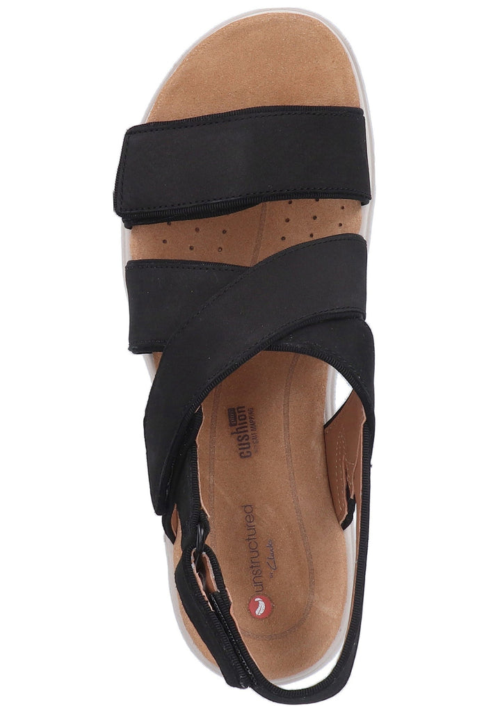 Clarks Sandalen Nubuk / Naturleder Schwarz - surf4shoes