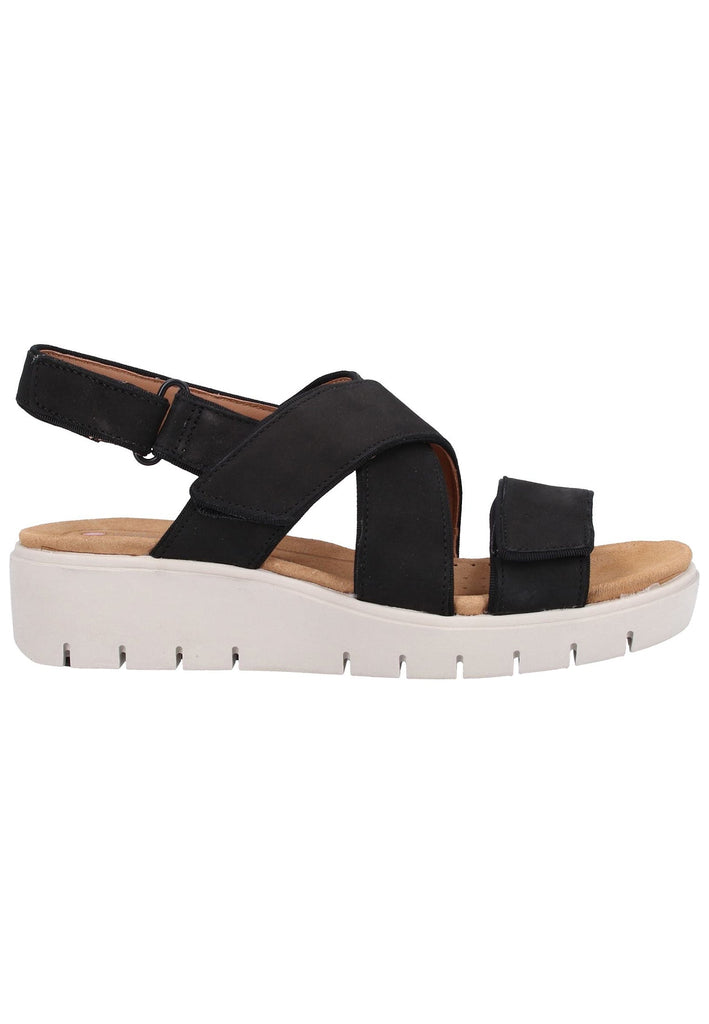 Clarks Sandalen Nubuk / Naturleder Schwarz - surf4shoes