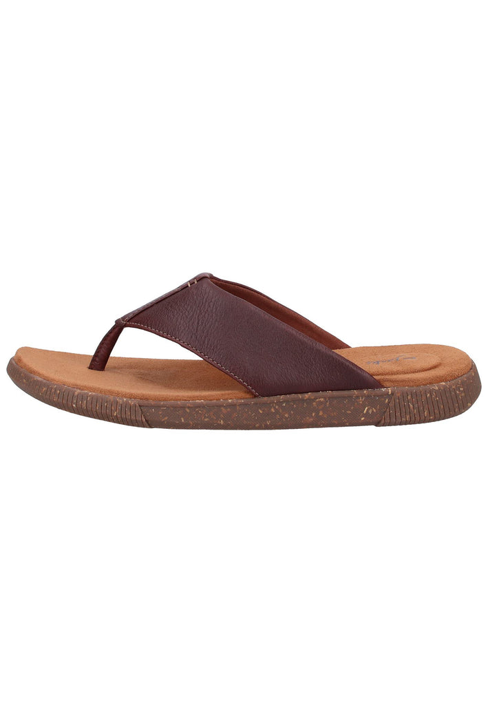 Clarks Zehensteg Leder Mahagony - surf4shoes